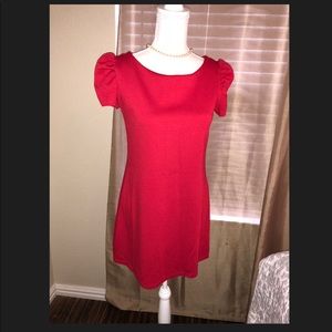 Red mini dress